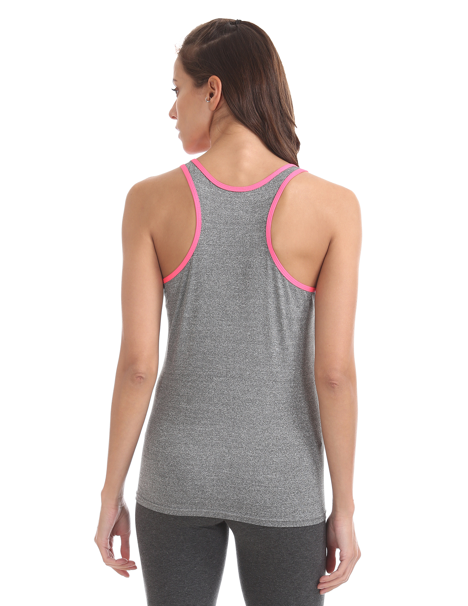 U.S.Polo Assn. Women's Regular Fit Sleeveless Solid Pink Top